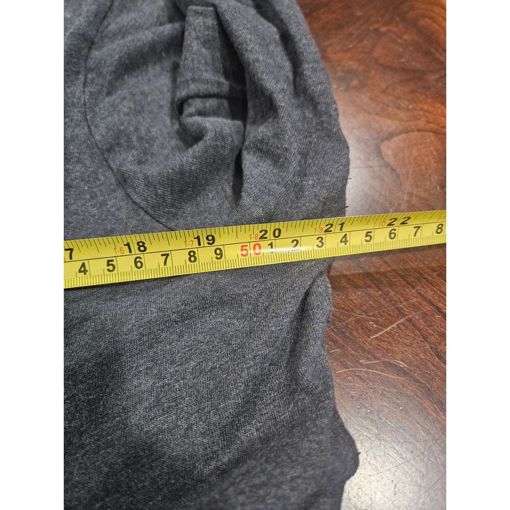Pure Jill Gray Dipped Hem Swing Dress Long Sleeve Soft Knit L Minimalist - Picture 4 of 5